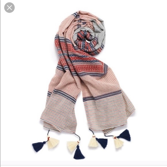 Foulard Stella & Dot Destination Multicolor Rayé - Neuf Sans étiquette, Coton, épuisé En Boutique